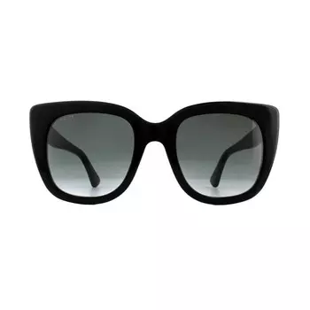 Женские серые солнцезащитные очки «кошачий глаз» с градиентом gg0163sn Gucci, черный