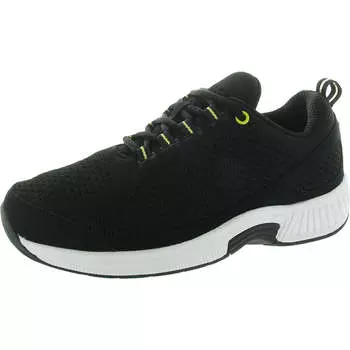 Женские сетчатые кроссовки для бега и тренировок на шнуровке OrthoFeet, черный/желтый