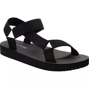 Женские сетчатые сандалии Tabbyy с регулируемыми ремешками на плоской подошве Sun + Stone, черный