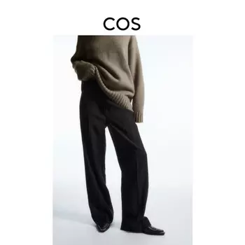 Женские шерстяные брюки Cos прямые, черный