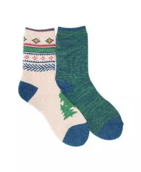 Женские шерстяные носки диаметром 6 дюймов, 2 пары в упаковке MUK LUKS, коричневый