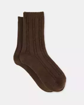 Женские шерстяные носки nfasis, коричневый