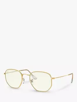 Женские шестиугольные солнцезащитные очки Ray-Ban RB3548, золотые