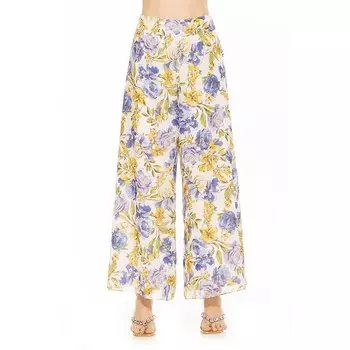 Женские шифоновые брюки широкого кроя ALEXIA ADMOR Imogen, цвет Garden Rose
