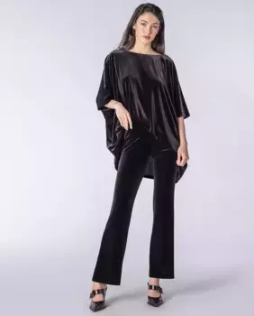 Женские широкие бархатные брюки Naulover, темно-коричневый