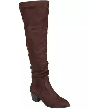 Женские широкие ботинки до икры Zivia Journee Collection, коричневый