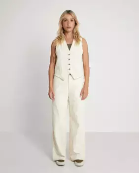 Женские широкие брюки из хлопка с вышивкой Nalle, цвет Crudo