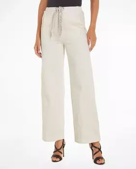 Женские широкие брюки из полиэстера Calvin Klein Jeans, белый