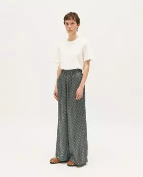 Женские широкие брюки из струящегося атласа Claudie Pierlot, мультиколор