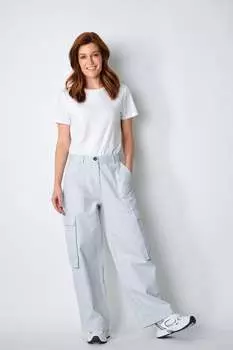 Женские широкие брюки-карго Burgs, серый