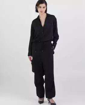 Женские широкие брюки-карго Replay, черный