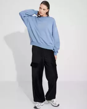 Женские широкие брюки-карго с низкой посадкой Nalle, черный