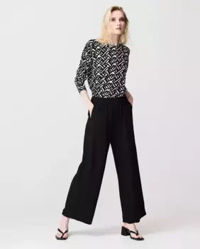 Женские широкие брюки на резинке Escorpion, чёрный