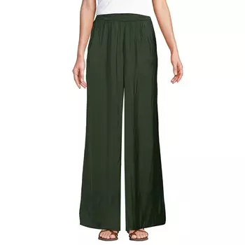 Женские широкие брюки-палаццо Lands End Lands' End, цвет Fresh Evergreen