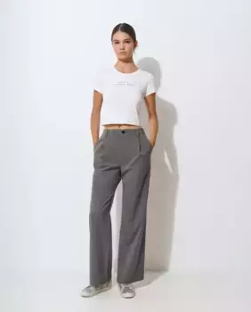 Женские широкие брюки прямого кроя Brownie, серый