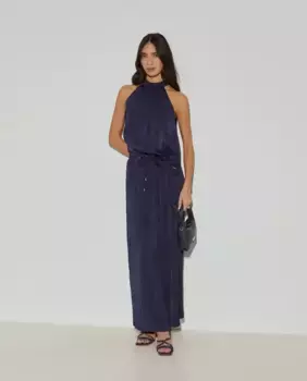 Женские широкие брюки с эластичной талией Lion of Porches, тёмно-синий