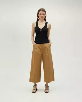 Женские широкие брюки с карманами Lola Casademunt, коричневый