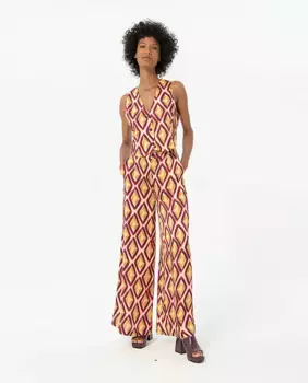 Женские широкие брюки с принтом и карманами Surkana, цвет Granate