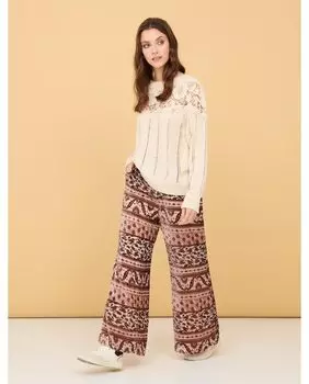 Женские широкие брюки с принтом Nud