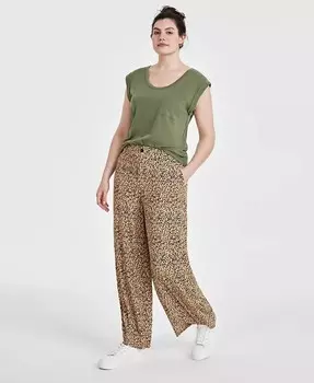 Женские широкие брюки с принтом On 34th, мультиколор