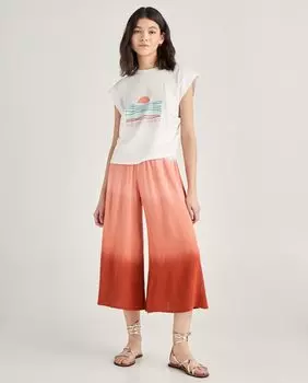 Женские широкие брюки с принтом тай-дай Green Coast