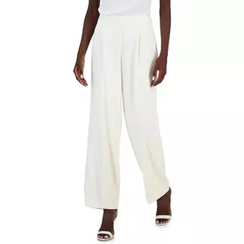 Женские широкие брюки с высокой посадкой и широкими штанинами Anne Klein, цвет Anne White