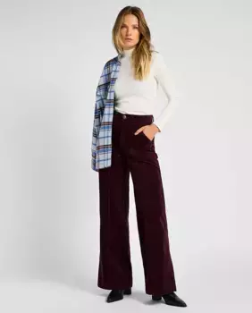 Женские широкие брюки с высокой посадкой и широкими штанинами Lee, фиолетовый