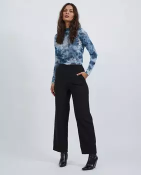 Женские широкие брюки с завышенной талией Vila, черный