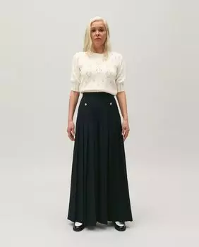 Женские широкие брюки со складками Claudie Pierlot, темно-синий