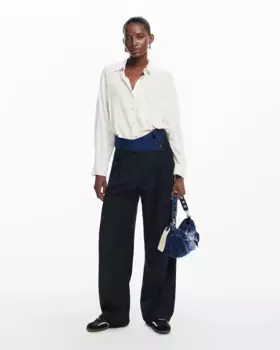 Женские широкие брюки строгого кроя Desigual, синий