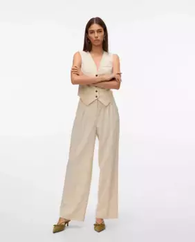 Женские широкие брюки Vero Moda, белый