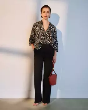 Женские широкие брюки Woman El Corte Ingls, черный