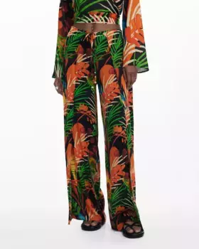 Женские широкие длинные брюки-парео Desigual, черный