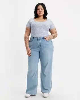Женские широкие джинсы больших размеров Ribcage Levi's, светло-синий