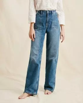 Женские широкие джинсы с высокой посадкой Jdy, синий