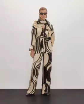 Женские широкие и длинные брюки Woman Limited El Corte Ingls, белый