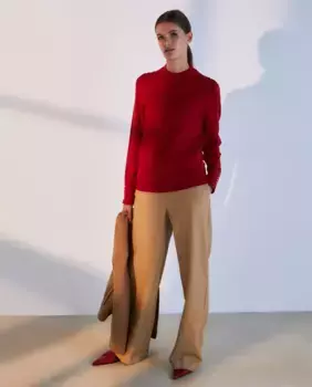 Женские широкие и струящиеся брюки Woman El Corte Ingls, коричневый