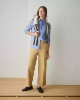 Женские широкие китайские брюки Lloyd's, цвет 730 Camel