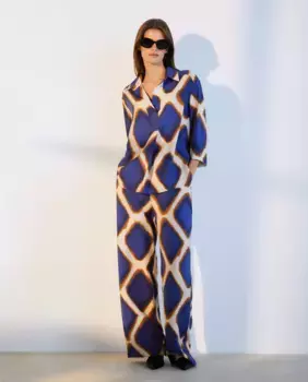 Женские широкие классические брюки Woman El Corte Ingls, синий