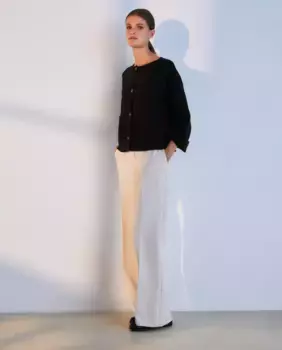 Женские широкие классические брюки Woman El Corte Ingls, цвет 120 Crudo