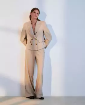 Женские широкие классические брюки Woman El Corte Ingls, цвет 730 Camel