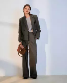 Женские широкие классические брюки Woman El Corte Ingls, цвет 820 Gris Medio