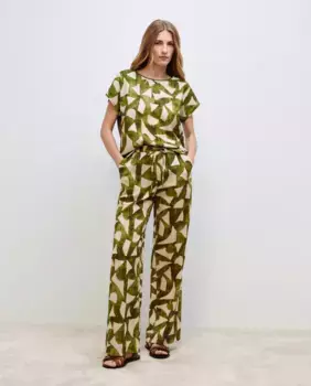 Женские широкие пижамные штаны в стиле фэнтези Woman El Corte Ingls, зеленый