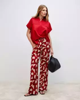 Женские широкие пижамные штаны в стиле фэнтези Woman El Corte Ingls, красный