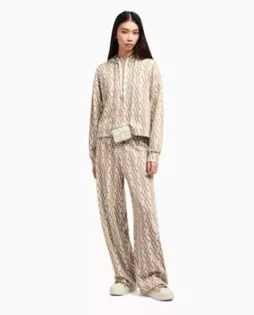 Женские широкие плюшевые брюки Armani Exchange, цвет Cuero