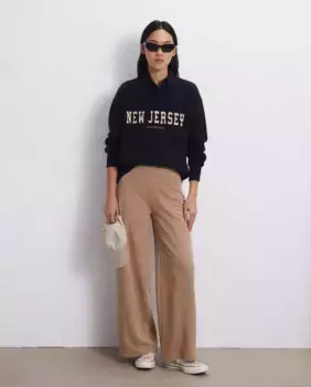 Женские широкие плюшевые брюки Easy Wear, коричневый