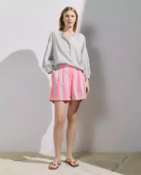 Женские широкие шорты-бермуды в полоску Stella Rittwagen, цвет Rosa