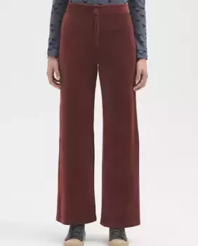 Женские широкие вельветовые брюки с застежкой-молнией Nice Things, гранатовый