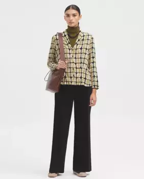 Женские широкие вельветовые брюки с застежкой-молнией Nice Things, черный