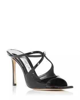 Женские шлепанцы Anise 95 с ремешками на высоком каблуке Jimmy Choo
